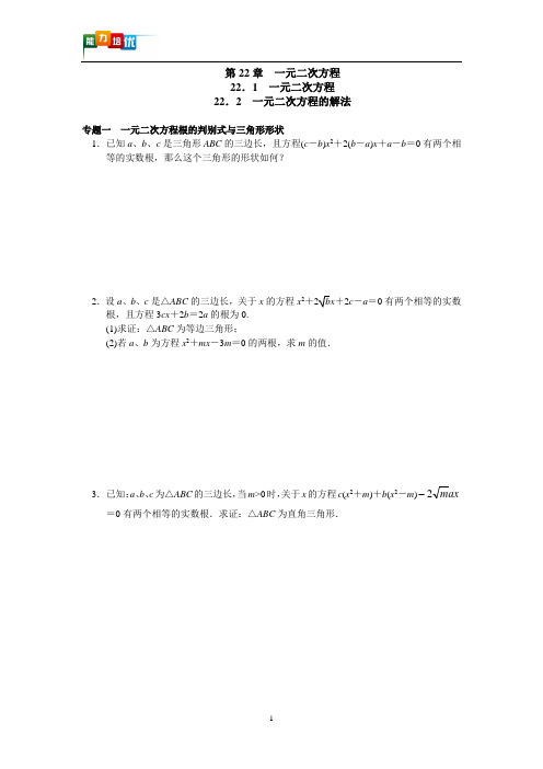 全品培优-华师九上-第22章