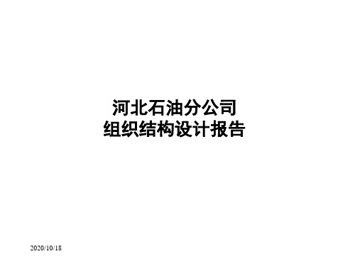 河北石油分公司组织结构设计报告462388