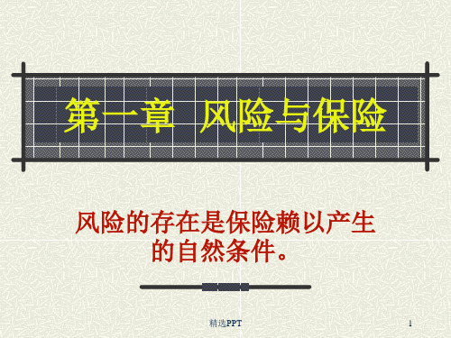 保险基础知识PPT课件-风险与保险