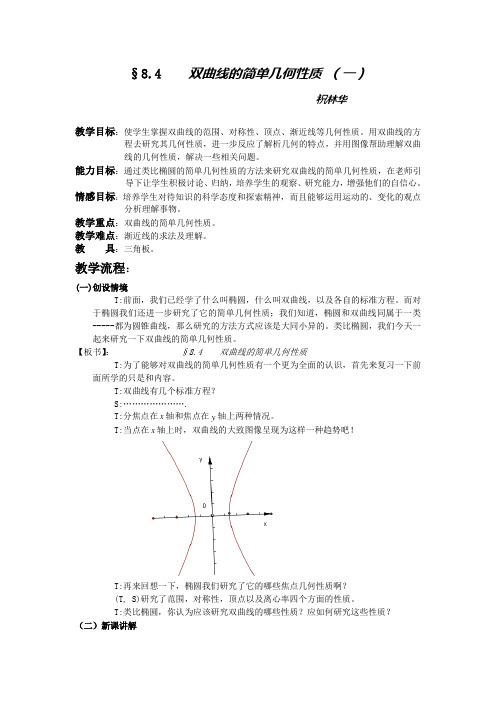双曲线的简单几何性质(1)