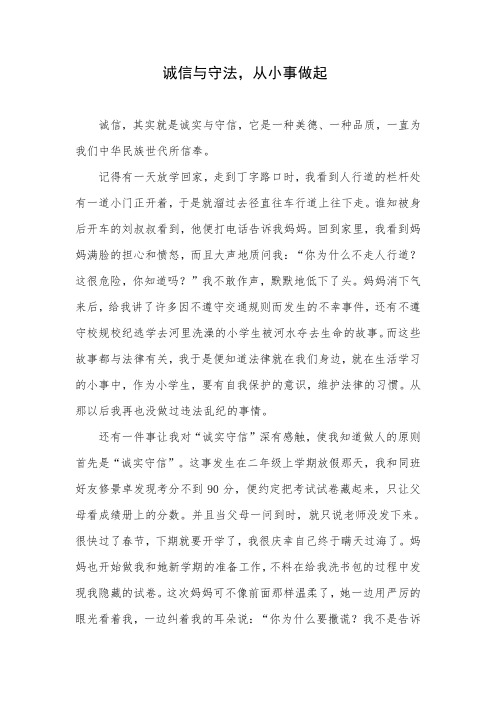 诚信与守法