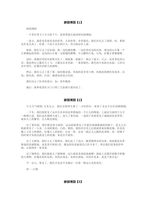 游园博园作文
