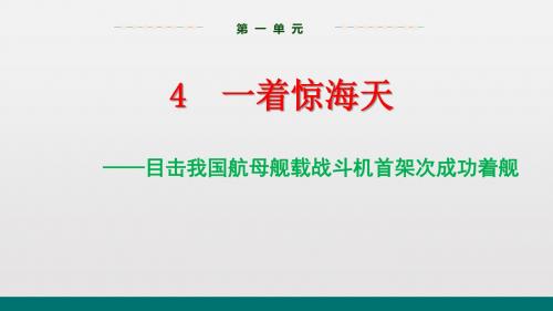 2019年秋人教部编版八年级上册语文教学课件：第一单元 4  一着惊海天 (共19张PPT)