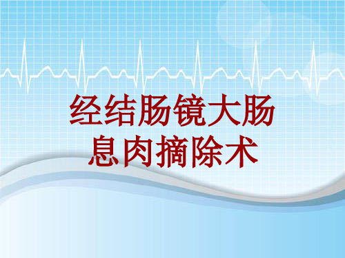 手术讲解模板：经结肠镜大肠息肉摘除术