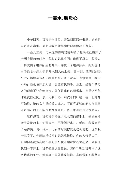 一壶水,暖母心—作文