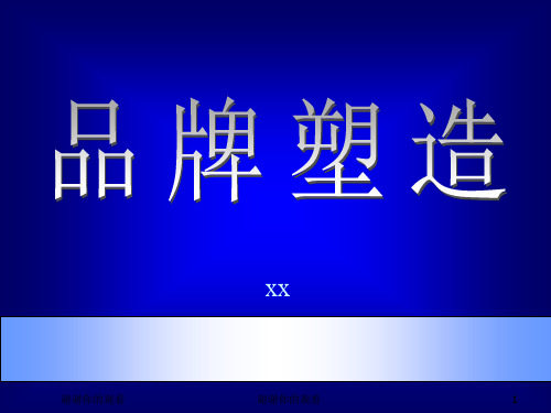《市场总监培训教材》品牌塑造.ppt