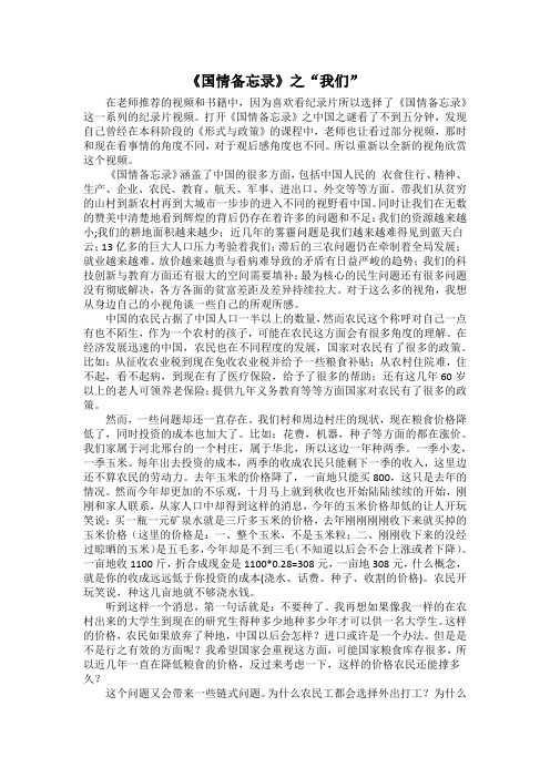 《国情备忘录》观后感
