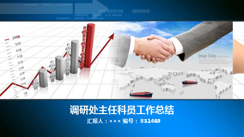 调研处主任科员工作总结述职汇报模板【精选】