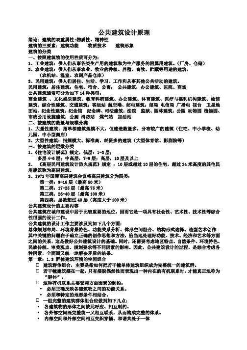 公共建筑设计原理经典资料