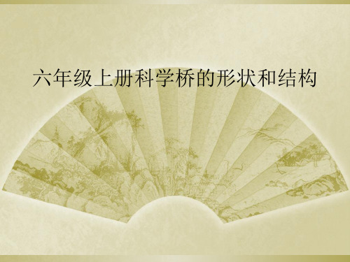 六年级上册科学桥的形状和结构