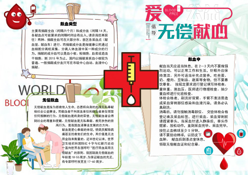 小报：爱无偿献血小报手抄报黑板报电子小报word小报 (1)