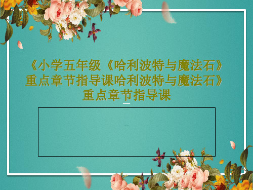 《小学五年级《哈利波特与魔法石》重点章节指导课哈利波特与魔法石》重点章节指导课共25页