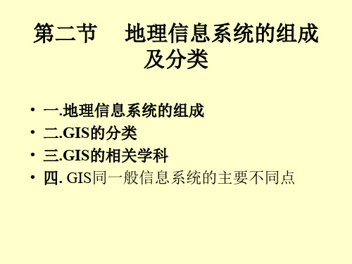 地理信息系统的组成及分类
