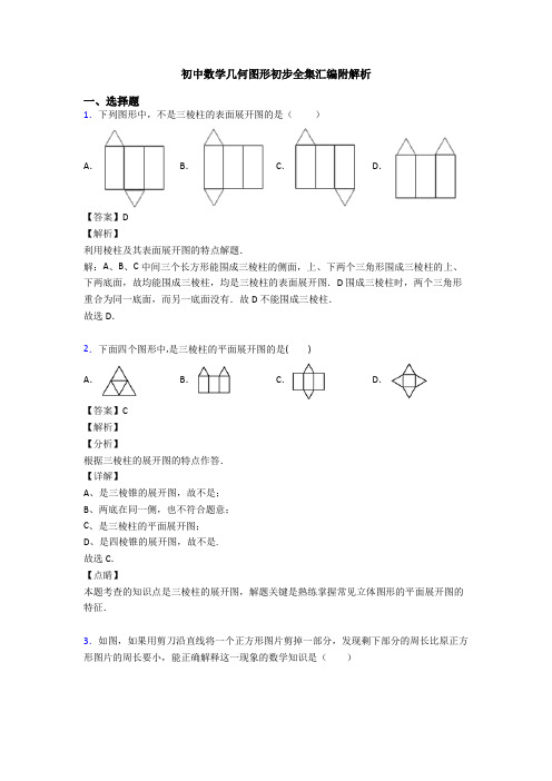 初中数学几何图形初步全集汇编附解析