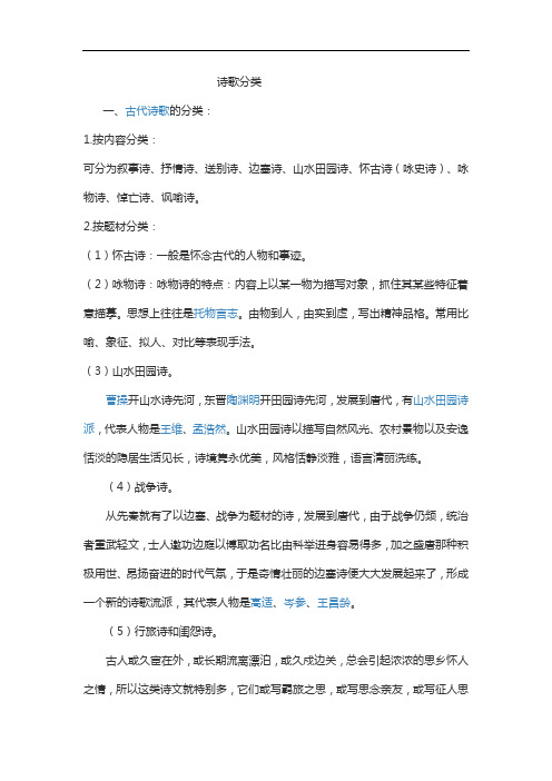 诗歌分类