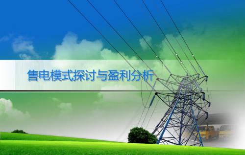 售电模式探讨与盈利分析(ppt 45页)