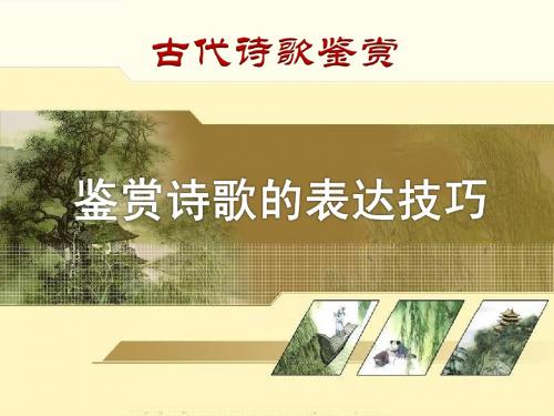 高考语文复习课件诗歌鉴赏之表达技巧讲课.ppt