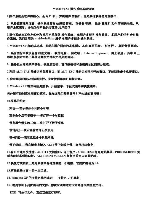 Windows_XP操作系统基础知识