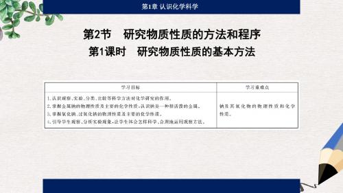 高中化学第1章认识化学科学1.2.1研究物质性质的基本方法课件鲁科版必修1