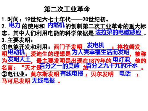 20 第二次工业革命的特点和影响