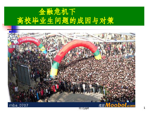 金融危机下高校毕业生问题的成因与对策