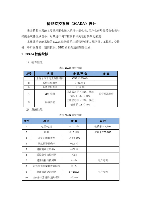 储能监控系统(SCADA)设计
