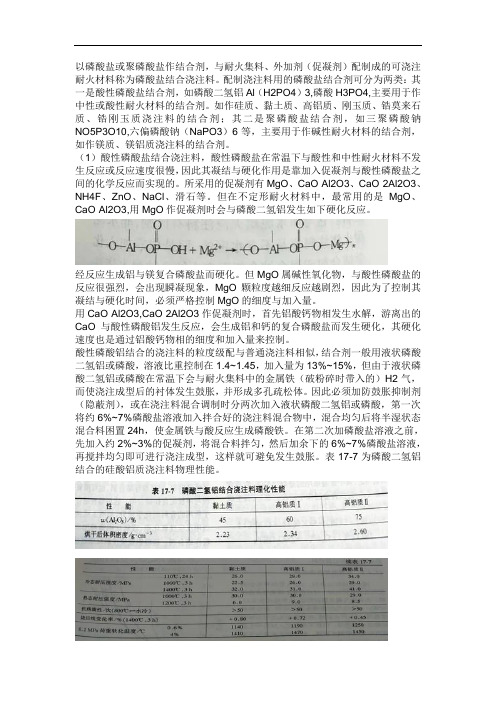 1.8磷酸盐结合浇注料