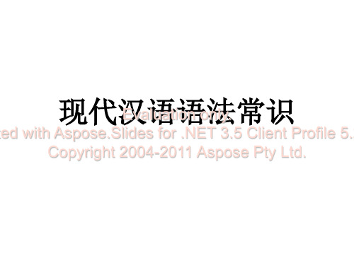 现代汉语语法常识-PPT