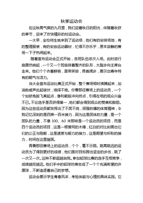 秋季运动会Word 文档 (2)