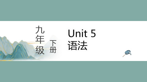 仁爱版英语 九年级下册 Unit 5 语法复习(共21张PPT)
