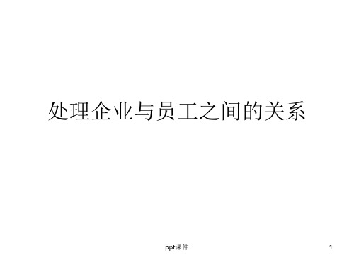 处理企业与员工之间的关系  ppt课件