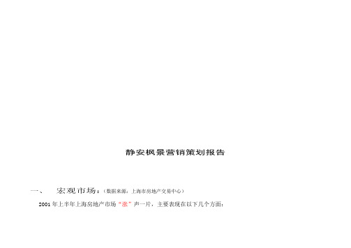 上海某地产营销策划报告