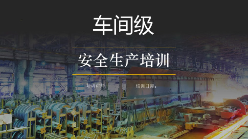 车间级安全培训ppt课件