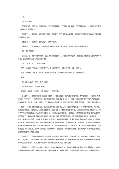 最全文学常识