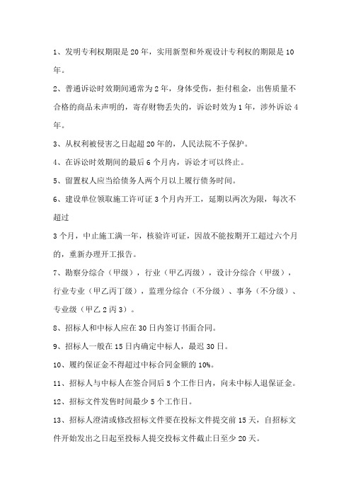 2014二建法规知识点