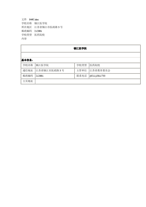 镇江医学院