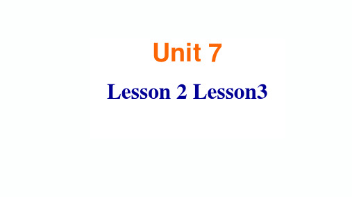 北师大版高中英语必修三unit7lesson2lesson3