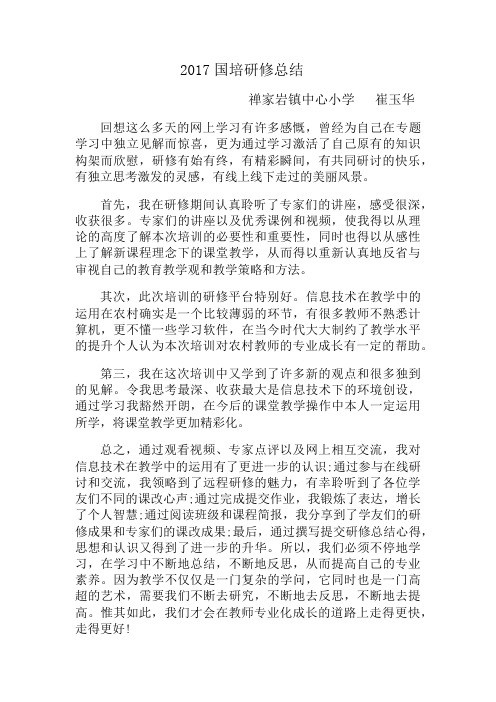 2017国培研修总结 (2)