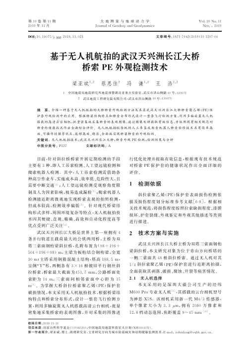 基于无人机航拍的武汉天兴洲长江大桥桥索PE外观检测技术