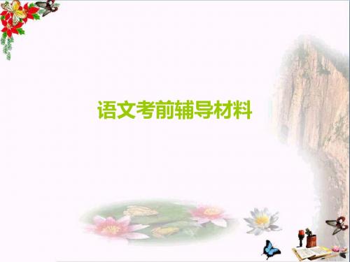 语文考前辅导材料 PPT优秀课件
