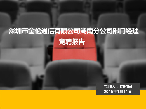 竞聘团队经理文稿PPT优秀课件