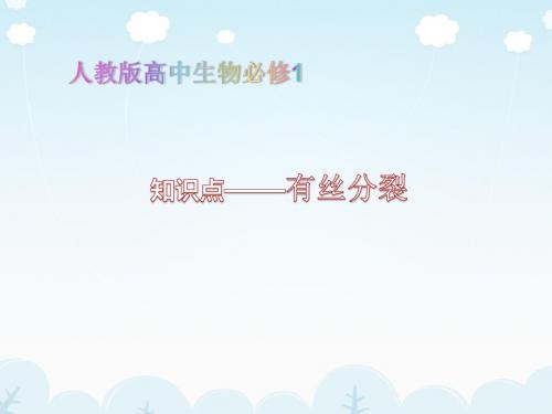 高中生物必修1教学课件知识点-有丝分裂