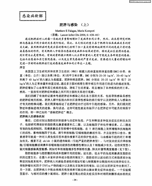 肥胖与感染(上)