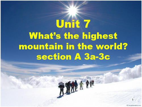 人教版英语八年级下册 Unit7 SectionA 3a-3c 课件 (3)