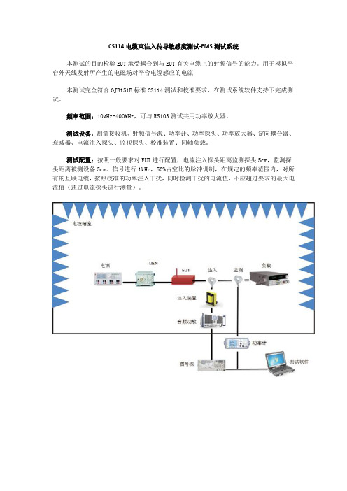 CS电缆束注入传导敏感度测试EMS测试系统