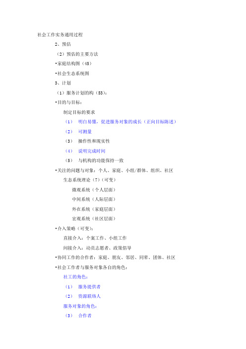 社工实务万能模版