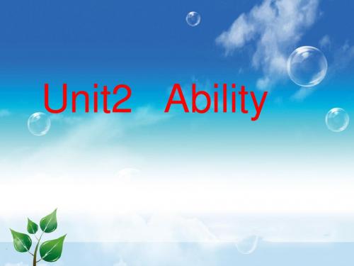 闽教版英语小学三年级下册 课件 Unit2 Ability