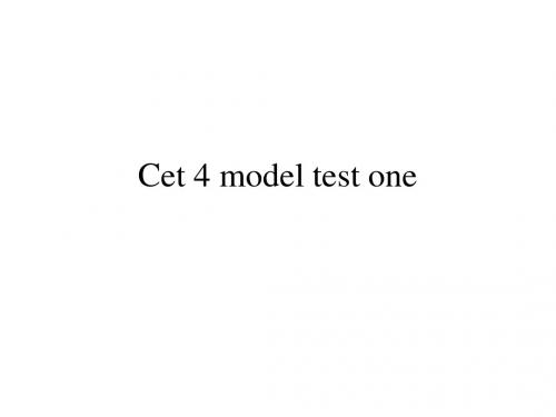 Cet 4 model test one