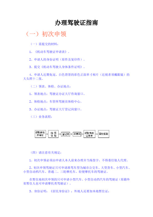 办理驾驶证指南