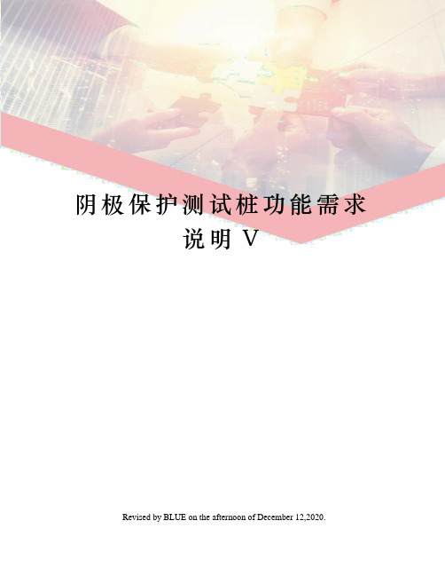 阴极保护测试桩功能需求说明V